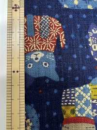 83074 Tela De Hilo Irregular, Estilo Antiguo, Dorado, Gato Kasuri[Fabrica Textil] VANCET Subfoto