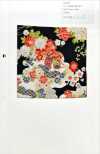 850585 Batista floral dorada, estampado japonés, flores tesoro en el mar de nubes