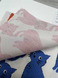 850575 Algodón Oxford Sin Blanquear, Gato Y Chidori[Fabrica Textil] VANCET Subfoto