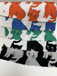 850575 Algodón Oxford Sin Blanquear, Gato Y Chidori[Fabrica Textil] VANCET Subfoto