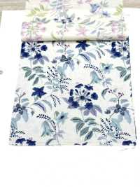 850574 Algodón Sin Blanquear SEVENBERRY® Lawn SOLEIL BLUE / Bell Garden[Fabrica Textil] VANCET Subfoto