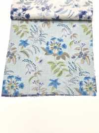 850574 Algodón Sin Blanquear SEVENBERRY® Lawn SOLEIL BLUE / Bell Garden[Fabrica Textil] VANCET Subfoto