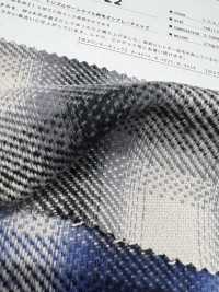 K-4022 Triple Yarn Twill Fuzzy On Play Check[Fabrica Textil] Textiles Kuwamura Subfoto
