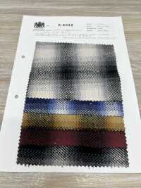 K-4022 Triple Yarn Twill Fuzzy On Play Check[Fabrica Textil] Textiles Kuwamura Subfoto
