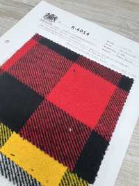 K-4014 Cuadros En Bloque Difusos De Sarga De Triple Hilo[Fabrica Textil] Textiles Kuwamura Subfoto