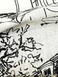 28117 Lino Loomstate Con Estampado De Paisaje Y Procesamiento Angel Soft[Fabrica Textil] SUNWELL Subfoto