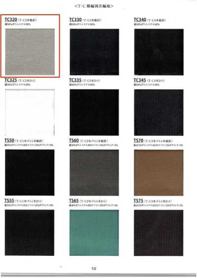TC320 Rib T/C de doble aguja Full Needle, ancho 60 cm