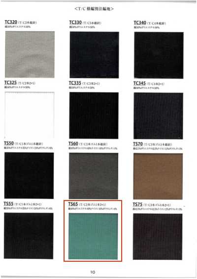 TS65 Canalé tejido T/C elástico de 3 hebras elástico de 2 hebras 1 hebra 2x1 ancho de 60 cm