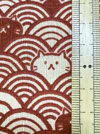 AP41903 FUKUFUKU Gato Dobby (Redondo)[Fabrica Textil] COSMO TEXTILE Subfoto