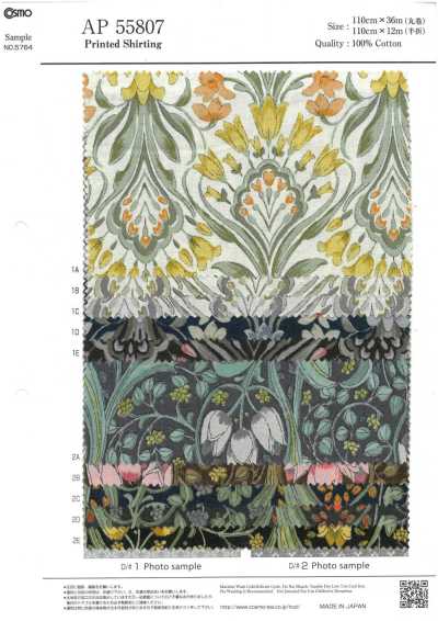 AP55807-DR FlowerWallpaper tela cruda (media doblez)