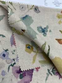 7026-700-6 CL Loomstate Con Estampado Floral De Acuarela[Fabrica Textil] HOKKOH Subfoto