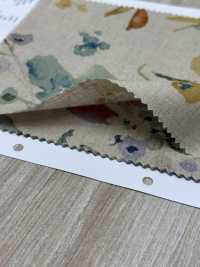 7026-700-6 CL Loomstate Con Estampado Floral De Acuarela[Fabrica Textil] HOKKOH Subfoto