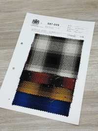 SBT-009 8/1 Espiga Gruesa Orgánica Degradada A Cuadros[Fabrica Textil] Textiles Kuwamura Subfoto