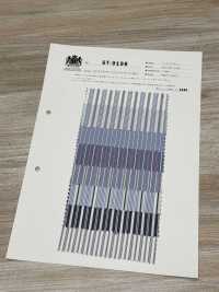 ST-9198 Tela De Máquina De Escribir A Rayas (Acabado Baby Ripstop)[Fabrica Textil] Textiles Kuwamura Subfoto