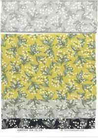 KTS7135 Tela De Algodón Con Estampado Floral Pequeño Y De Gatos[Fabrica Textil] Algodón Kobayashi Subfoto