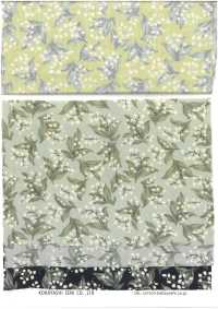 KTS7135 Tela De Algodón Con Estampado Floral Pequeño Y De Gatos[Fabrica Textil] Algodón Kobayashi Subfoto