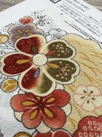 KKP2338-D-SYOCHIKU Futako Chirimen Pino, Bambú Y Ciruela[Fabrica Textil] Uni Textile(Estudio Komon) Subfoto