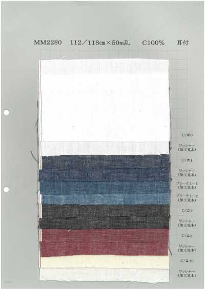 MM2280 Denim de color ligero con orillo, 5 oz