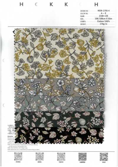 4026-1755-4 Pana 21W Sarasa de flores pequeñas