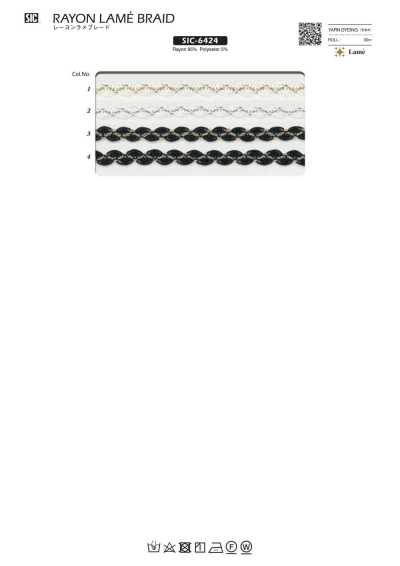 SIC-6424 Trenza de rayón lamé