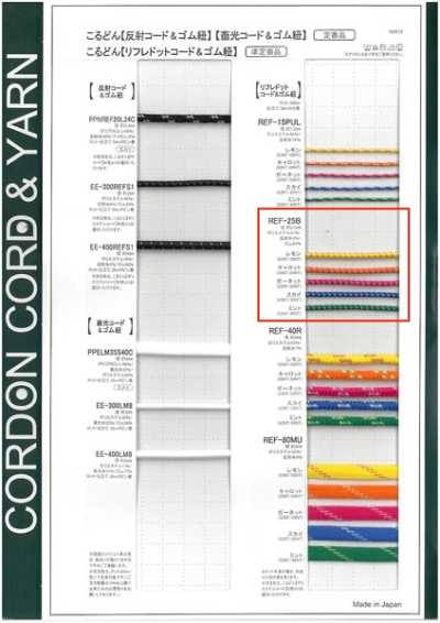 REF25B Refle Dot elástico cordón elástico redondo 1.5 mm
