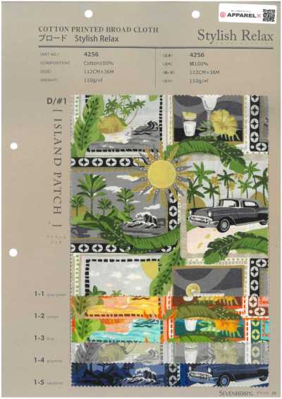 4256 Popelina elegante Relax ISLAND PATCH