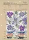850558 Tipo lino Slub Salon De Fleur Clematis