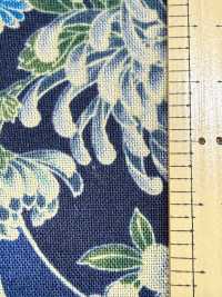 850561 Patrón Japonés De Mar De Nubes Y Crisantemo Abanico En Estilo índigo Teñido De Césped[Fabrica Textil] VANCET Subfoto