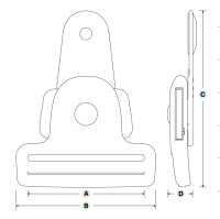 IB-KTK YKK IB-KTK Tipo De Liberación Lateral 50 Mm[Hebillas Y Anillo] YKK Subfoto