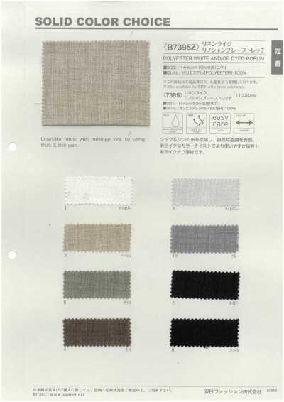 B7395Z Chambray elástico tipo lino, medio doblez