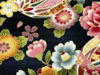 AP62902 Satén Con Estampado Dorado Colorido (Rollo Redondo)[Fabrica Textil] COSMO TEXTILE Subfoto