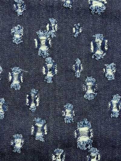WALA-30ID Denim Warakat con patrón de cuadrados aleatorio