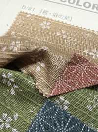 B88235Z Tela Shantung, Estampado Japonés (Estampado A Doble Cara), Doblada Por La Mitad.[Fabrica Textil] VANCET Subfoto