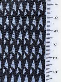 KKP8585-55-SB-218 Seersucker elástico de gran ancho con estampado multicolor[Textiles / Telas] Uni Textile (Komon Kobo) Más fotos