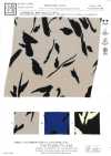 KKP9144-53 Satén martillado elástico estampado monocromo hoja pincelada