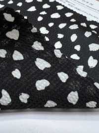 KKP9144-36 Satén martillado elástico con lunares de pétalo[Textiles / Telas] Uni Textile (Komon Kobo) Más fotos