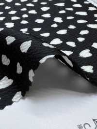 KKP9144-36 Satén martillado elástico con lunares de pétalo[Textiles / Telas] Uni Textile (Komon Kobo) Más fotos