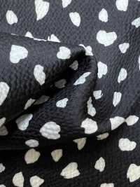 KKP9144-36 Satén martillado elástico con lunares de pétalo[Textiles / Telas] Uni Textile (Komon Kobo) Más fotos
