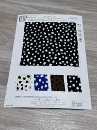 KKP9144-36 Satén martillado elástico con lunares de pétalo[Textiles / Telas] Uni Textile (Komon Kobo) Más fotos