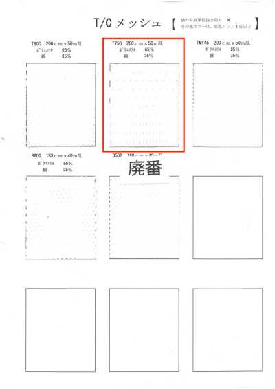 T750 Malla T/C