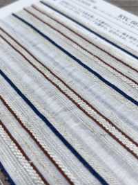 KYC667-55-1 Algodón, Rayón, Lino Dobby, Estampado De Rayas Múltiples[Fabrica Textil] Uni Textile(Estudio Komon) Subfoto