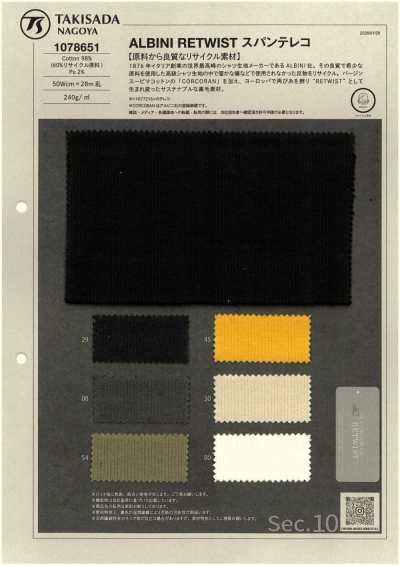 1078651 Tejido de canalé TERECO con spandex ALBINI RETWIST