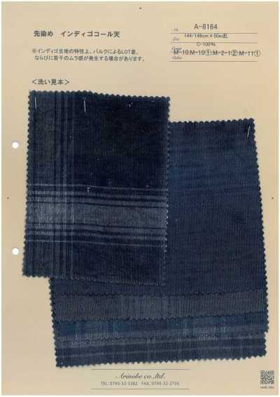 A-8164 Pana índigo teñida en hilo