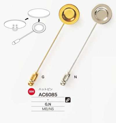 AC6085 Alfiler De Sombrero De Latón/plata De Níquel
