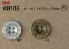 KB103 Botones Metálicos De Estilo Vintage Con Borde.