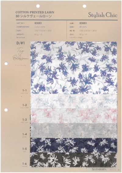 83083 80 Batista voile de seda SC Florcitas pequeñas