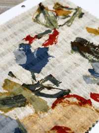 7027-740-1 Lino Loomstate Con Estampado Floral Ondulado[Fabrica Textil] HOKKOH Subfoto