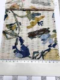 7027-740-1 Lino Loomstate Con Estampado Floral Ondulado[Fabrica Textil] HOKKOH Subfoto