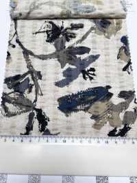 7027-740-1 Lino Loomstate Con Estampado Floral Ondulado[Fabrica Textil] HOKKOH Subfoto