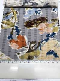 7027-740-1 Lino Loomstate Con Estampado Floral Ondulado[Fabrica Textil] HOKKOH Subfoto